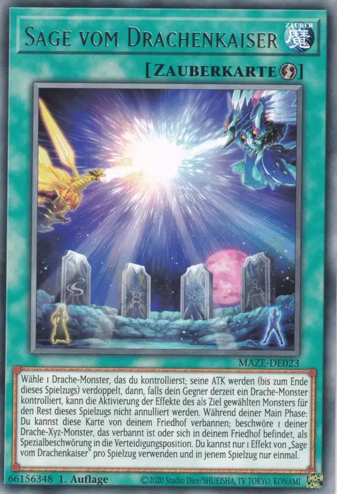 Sage vom Drachenkaiser MAZE-DE023 ist in Rare Yu-Gi-Oh Karte aus Maze of Memories 1.Auflage