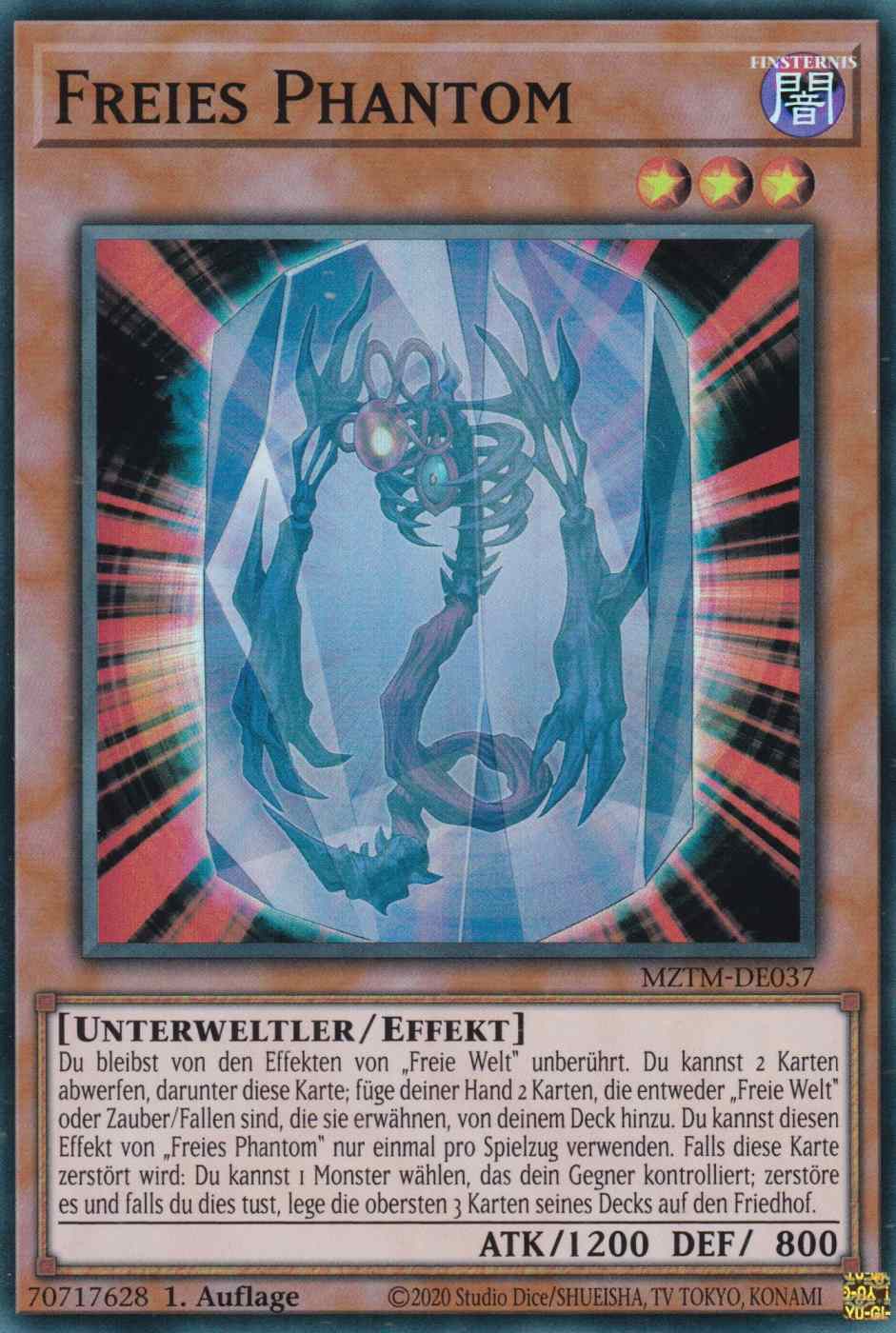 Freies Phantom MZTM-DE037 ist in Super Rare Yu-Gi-Oh Karte aus Maze of the Master 1.Auflage