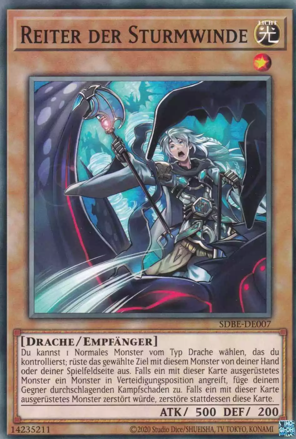 Reiter der Sturmwinde SDBE-DE007 ist in Common Yu-Gi-Oh Karte aus Saga of Blue-Eyes White Dragon unlimitiert