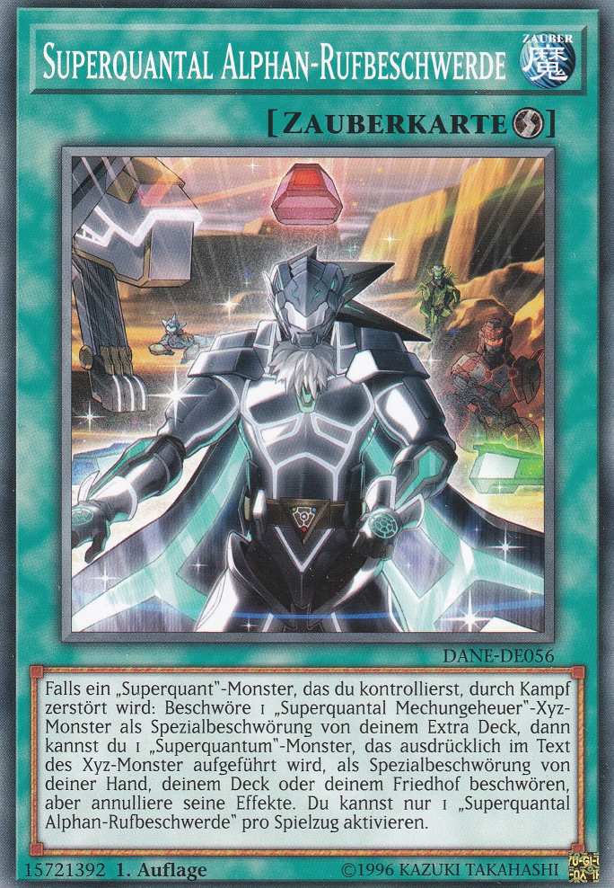 Superquantal Alphan-Rufbeschwerde DANE-DE056 ist in Common Yu-Gi-Oh Karte aus Dark Neostorm 1.Auflage