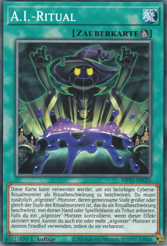 A.I.-Ritual MP21-DE025 ist in Common Yu-Gi-Oh Karte aus Tin of Ancient Battles 1.Auflage