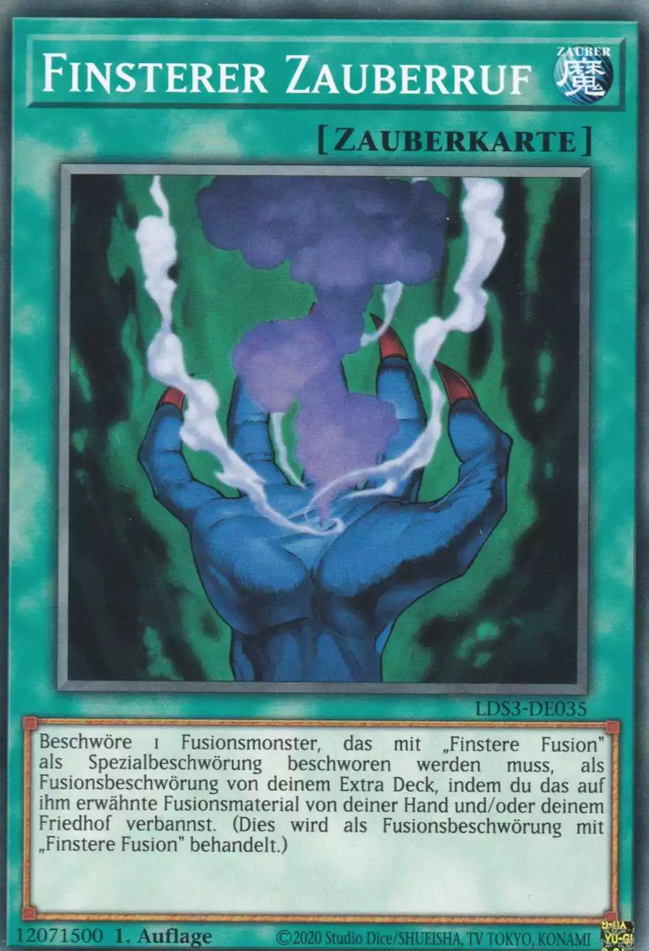 Finsterer Zauberruf LDS3-DE035 ist in Common Yu-Gi-Oh Karte aus Legendary Duelists Season 3 1.Auflage