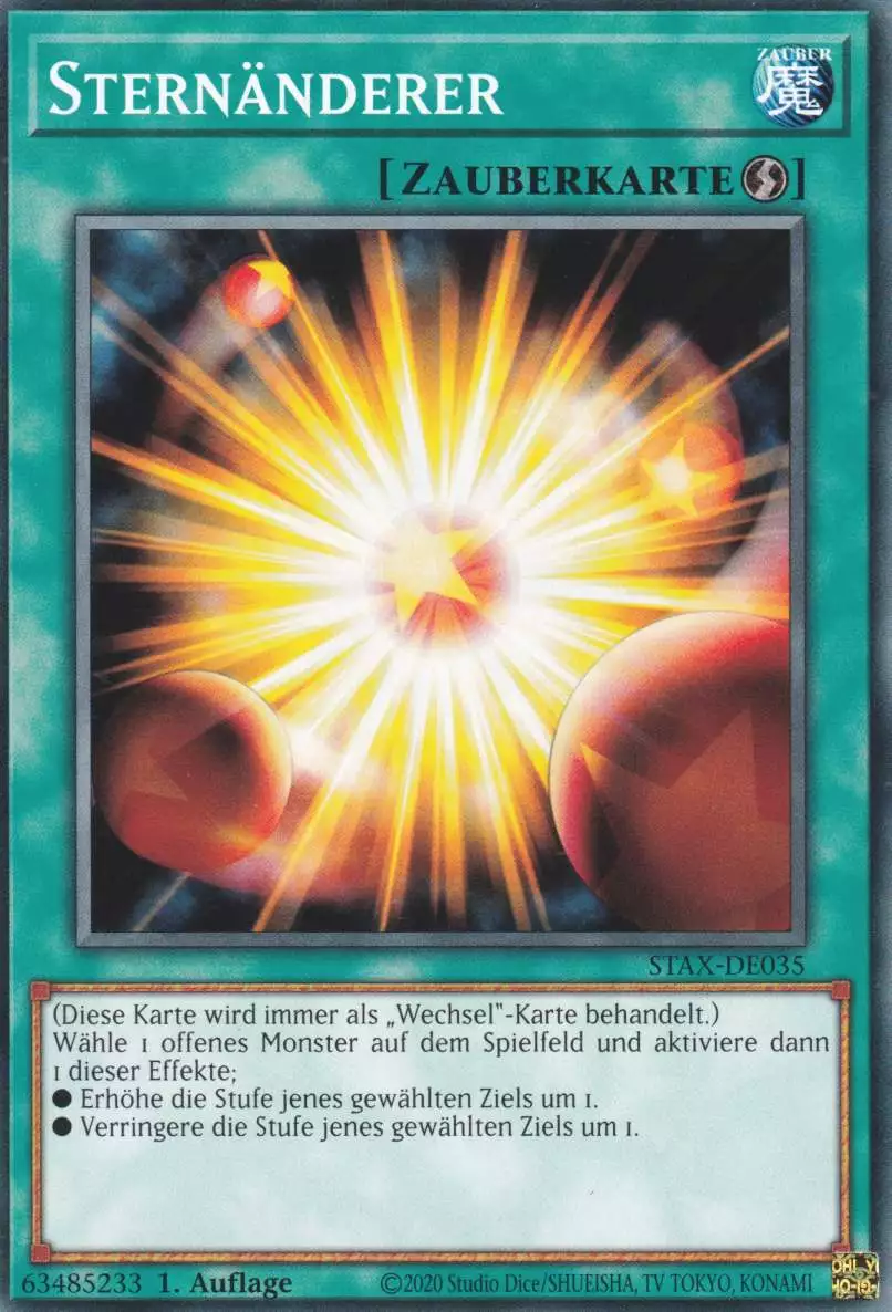 Sternänderer STAX-DE035 ist in Common Yu-Gi-Oh Karte aus 2-Player Starter Set 1.Auflage