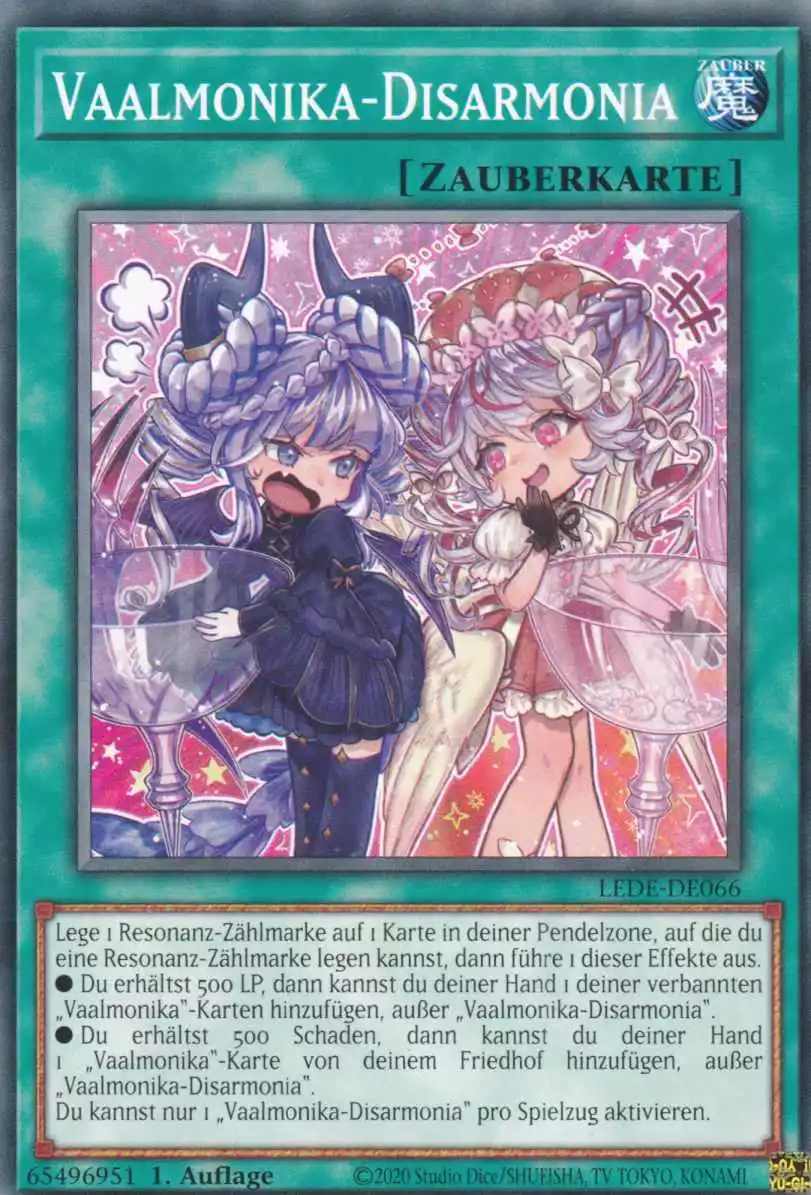 Vaalmonika-Disarmonia LEDE-DE066 ist in Common Yu-Gi-Oh Karte aus Legacy Of Destruction 1.Auflage