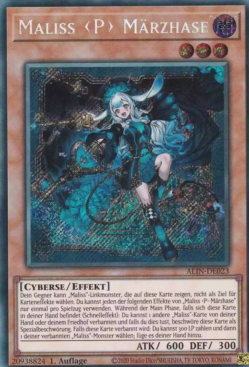 Maliss Märzhase ALIN-DE023 ist in Secret Rare Yu-Gi-Oh Karte aus Alliance Insight 1.Auflage