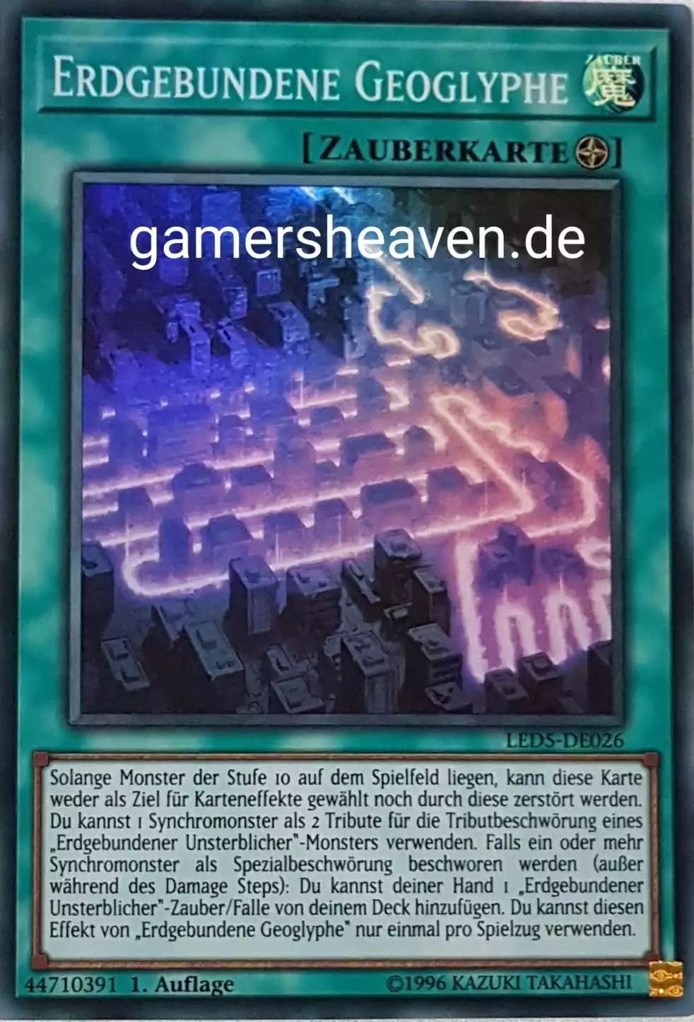 Erdgebundene Geoglyphe LED5-DE026 ist in Super Rare aus Legendary Duelists: Immortal Destiny 1.Auflage