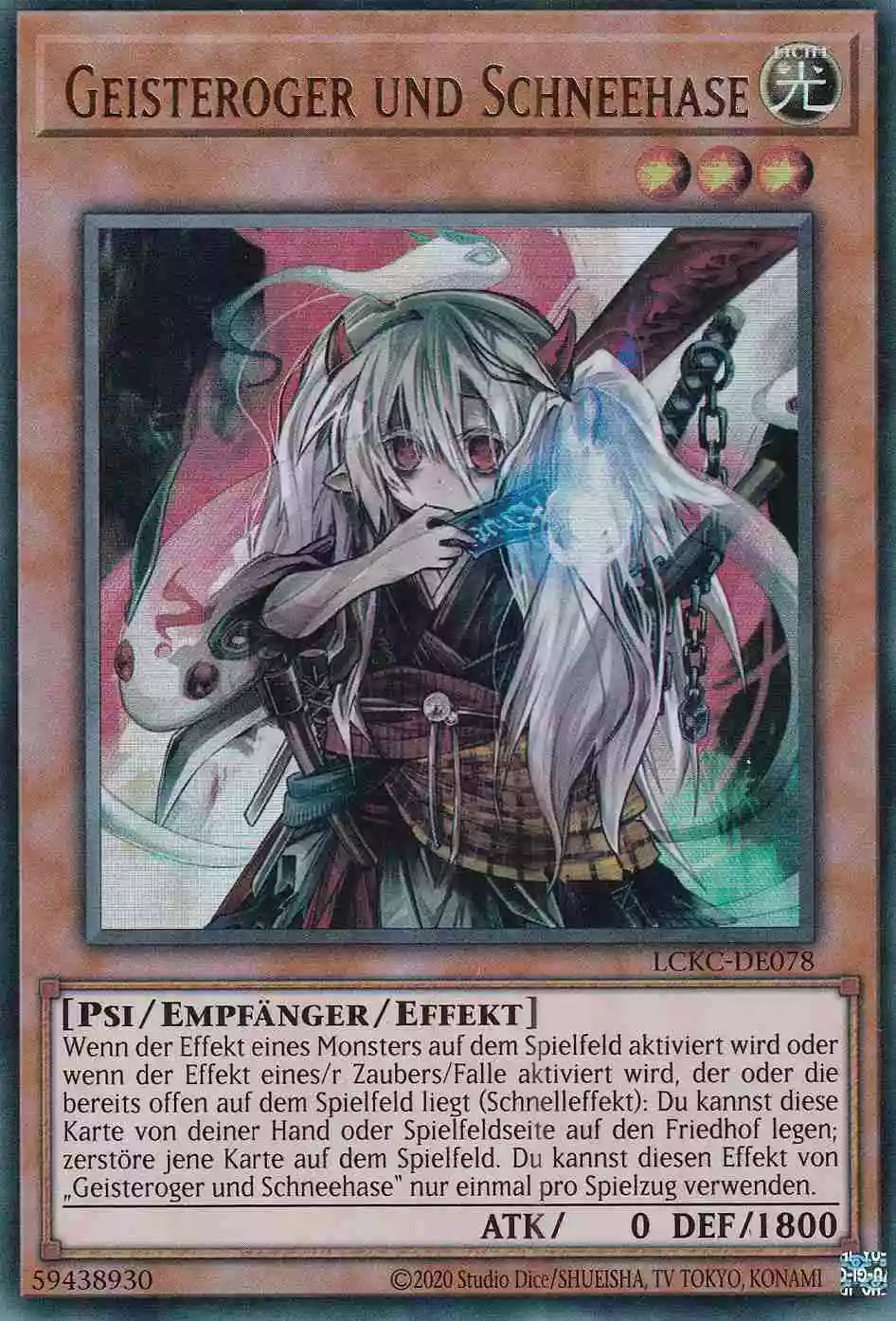 Geisteroger und Schneehase LCKC-DE078 ist in Ultra Rare Yu-Gi-Oh Karte aus Legendary Collection Kaiba unlimitiert