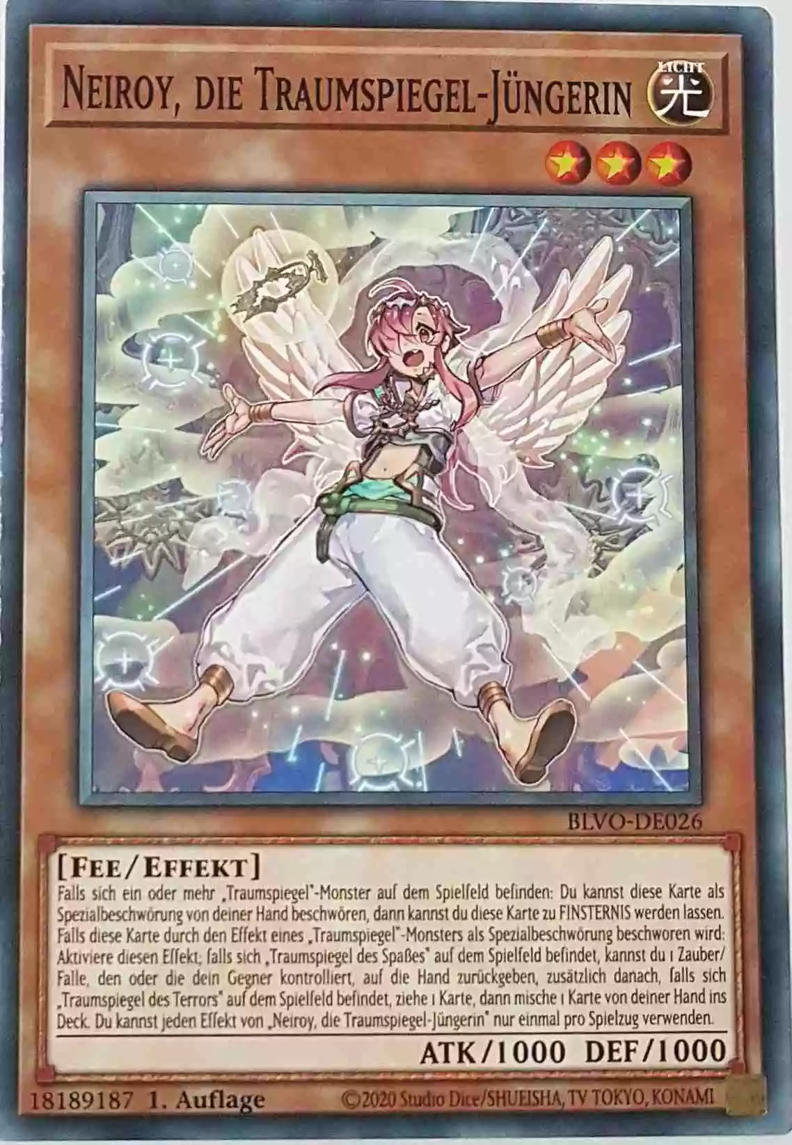 Neiroy, die Traumspiegel-Jüngerin BLVO-DE026 ist in Common Yu-Gi-Oh Karte aus Blazing Vortex 1.Auflage