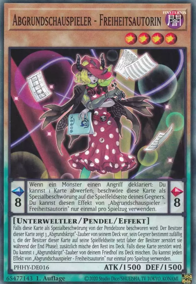 Abgrundschauspieler - Freiheitsautorin PHHY-DE016 ist in Common Yu-Gi-Oh Karte aus Photon Hypernova 1.Auflage