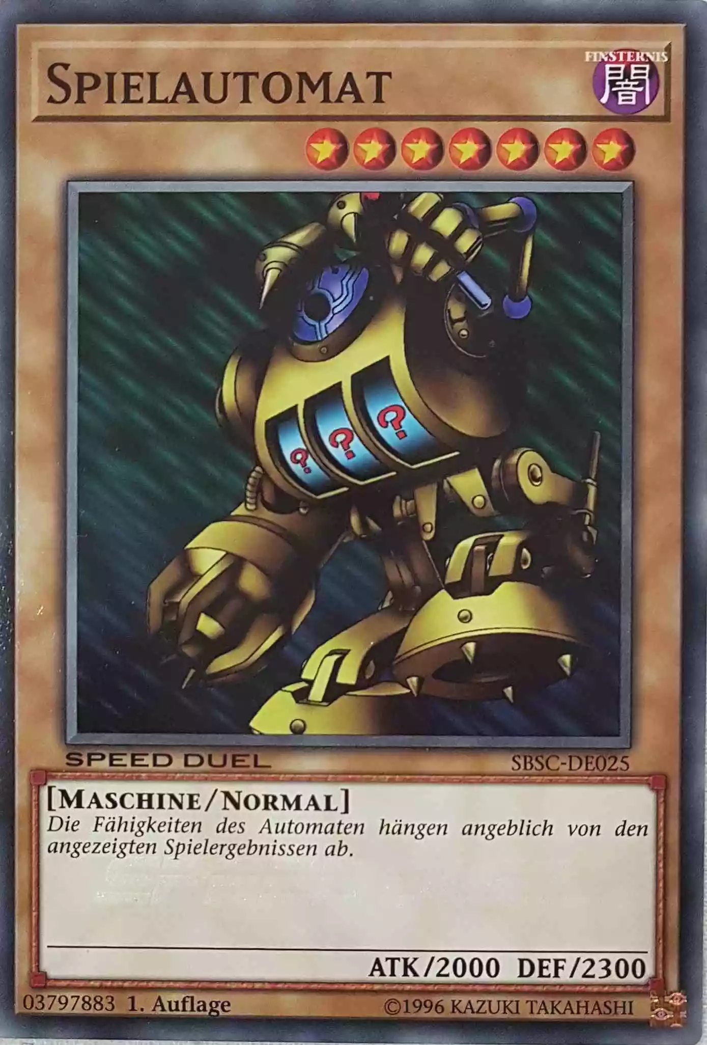 Spielautomat SBSC-DE025 ist in Common Yu-Gi-Oh Karte aus Speed Duel Scars of Battle 1. Auflage