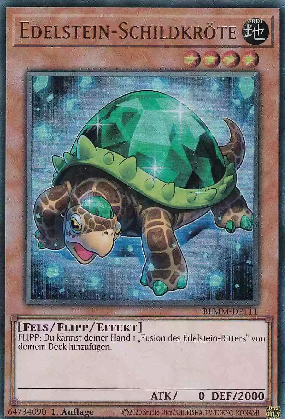Edelstein-Schildkröte Ultra Rare BLMM-DE111 Yugioh Karte Edelstein-Schildkröte BLMM-DE111 ist in Ultra Rare Yu-Gi-Oh Karte aus Battles of Legend Monster Mayhem 1.Auflage