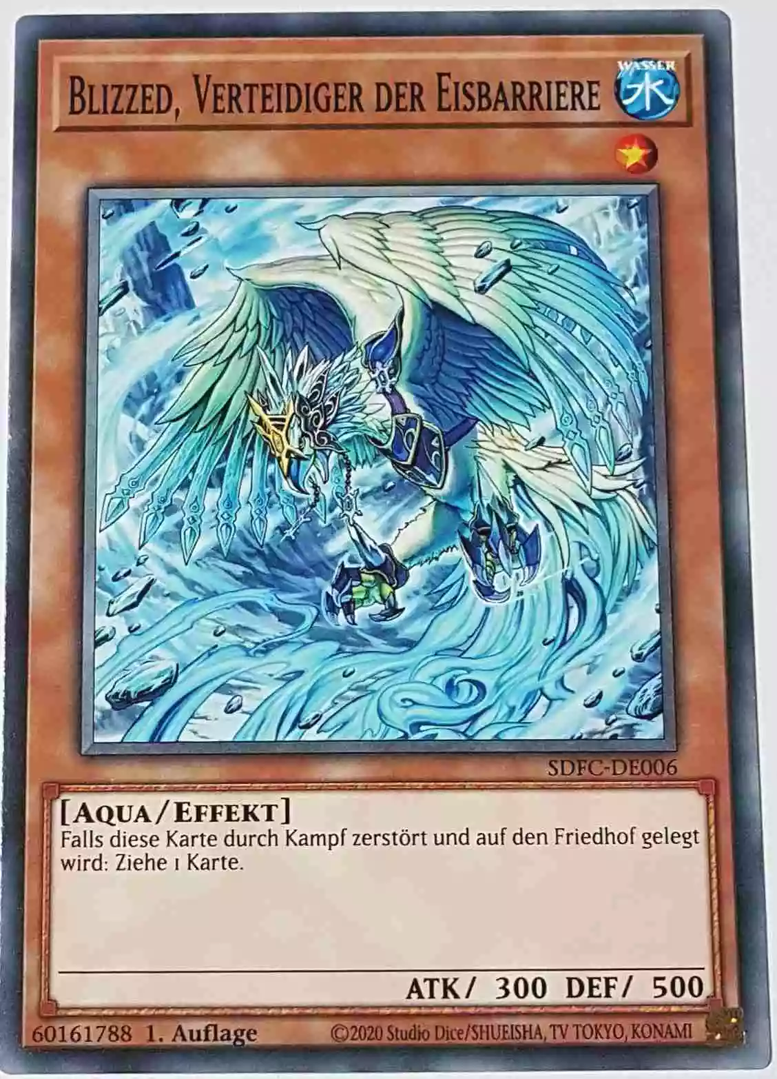 Blizzed, Verteidiger der Eisbarriere SDFC-DE006 ist in Common Yu-Gi-Oh Karte aus Freezing Chains 1.Auflage