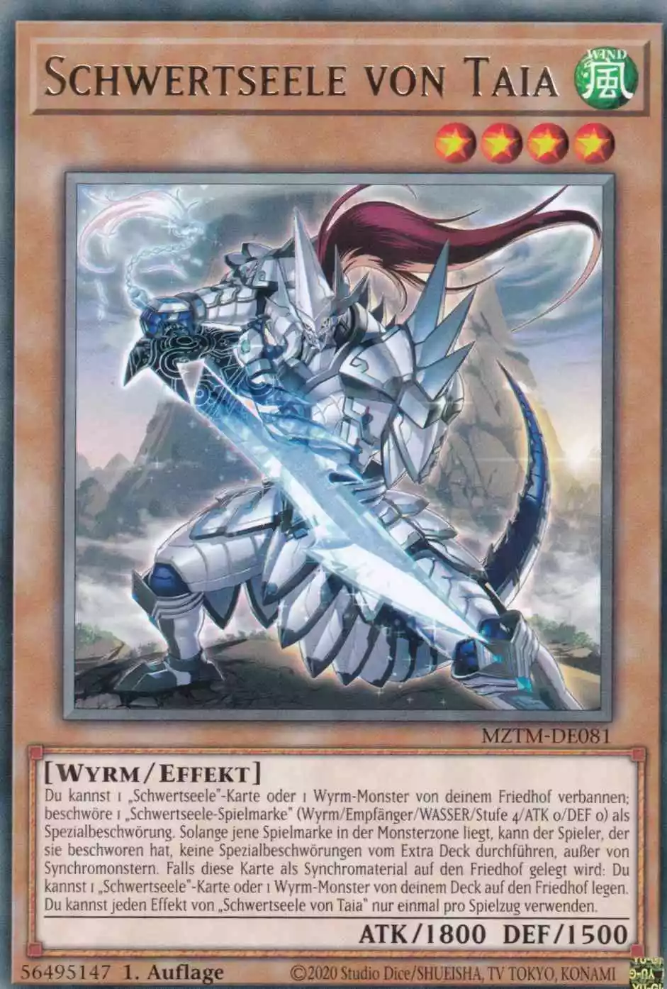 Schwertseele von Taia MZTM-DE081 ist in Rare Yu-Gi-Oh Karte aus Maze of the Master 1.Auflage
