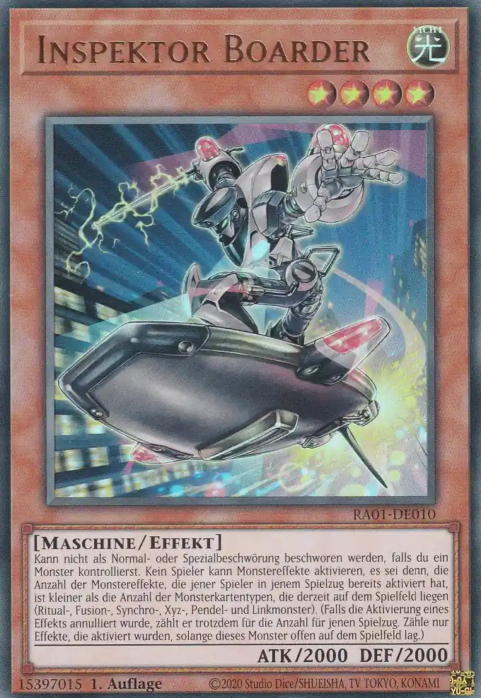 ra01-de010-ur-inspektor-boarder-ultra-rare-25th-anniversary-rarity-collection Inspektor Boarder RA01-DE010 ist in Ultra Rare Yu-Gi-Oh Karte aus 25th Anniversary Rarity Collection 1.Auflage