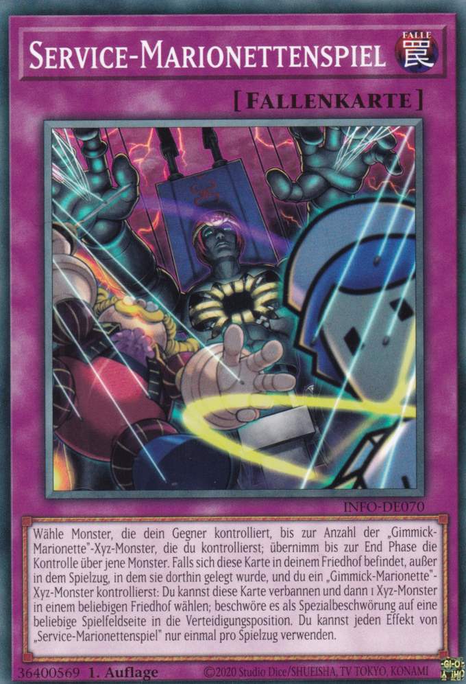 Service-Marionettenspiel INFO-DE070 ist in Common Yu-Gi-Oh Karte aus The Infinite Forbidden 1.Auflage