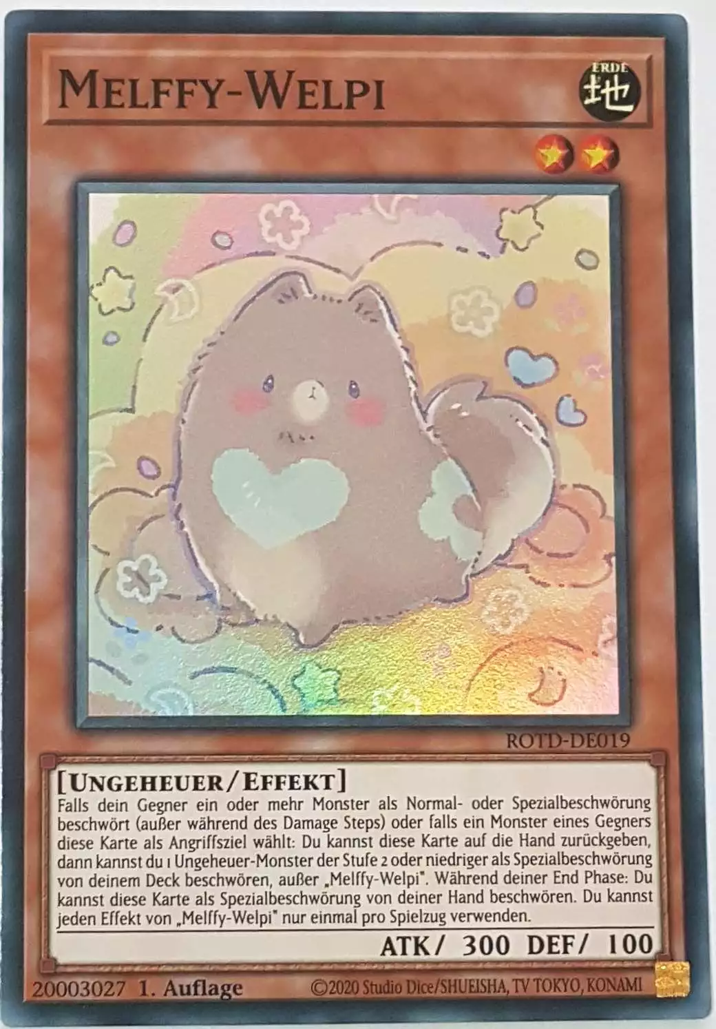 Melffy-Welpi ROTD-DE019 ist in Super Rare Yu-Gi-Oh Karte aus Rise of the Duelist 1.Auflage