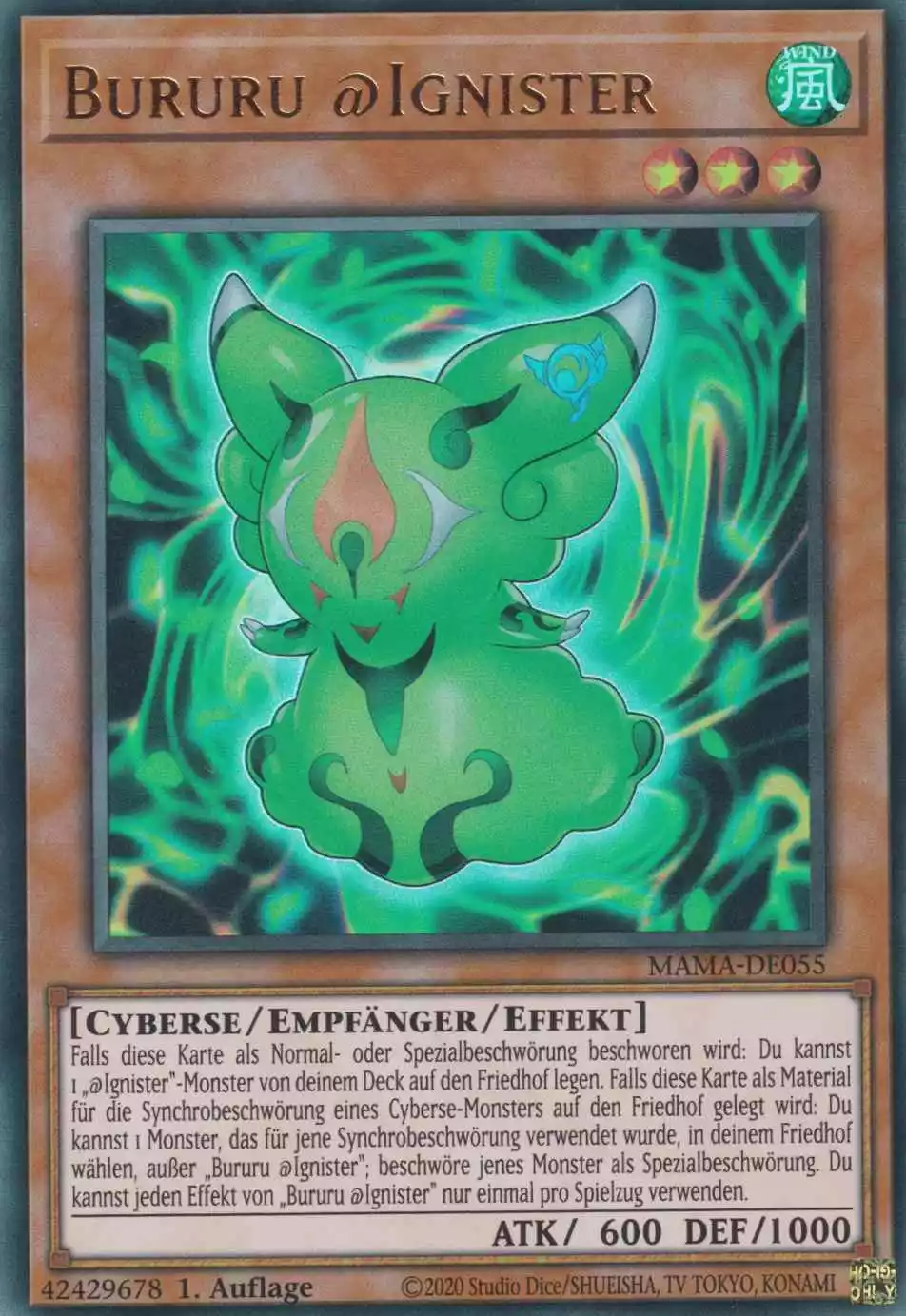 Bururu @Ignister MAMA-DE055 ist in Ultra Rare Yu-Gi-Oh Karte aus Magnificent Mavens 1.Auflage