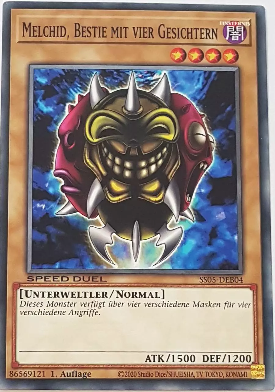 Melchid, Bestie mit vier Gesichtern SS05-DEB04 ist in Common Yu-Gi-Oh Karte aus Twisted Nightmares 1.Auflage