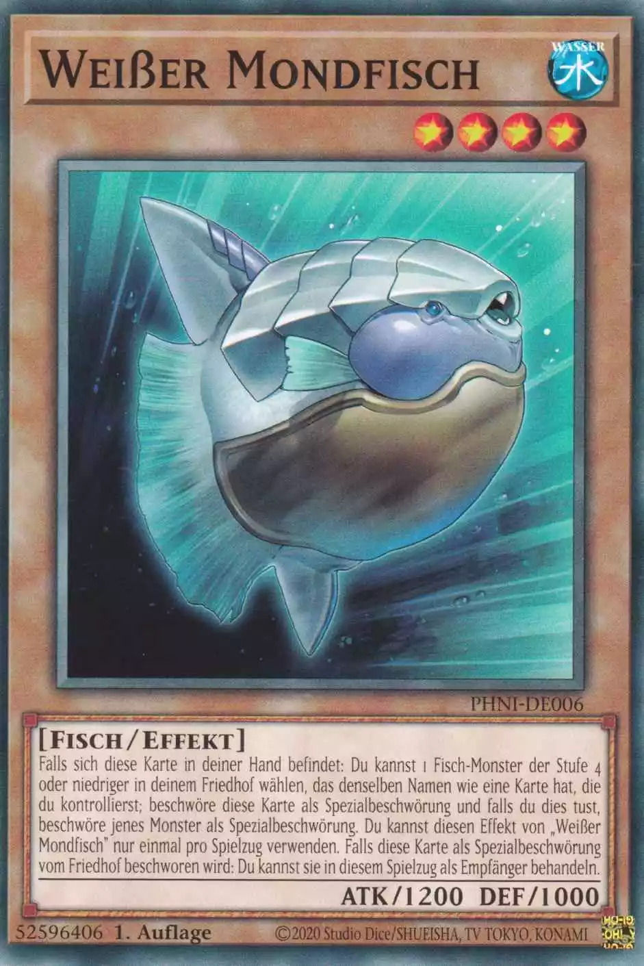 Weißer Mondfisch PHNI-DE006 ist in Common Yu-Gi-Oh Karte aus Phantom Nightmare 1.Auflage