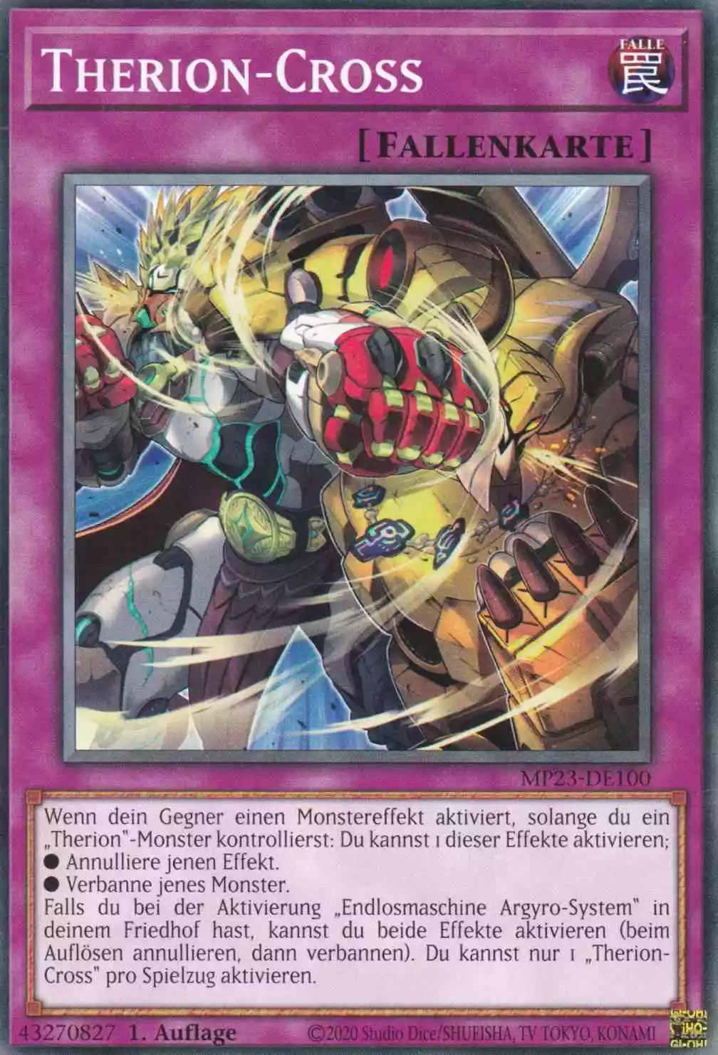 Therion-Cross MP23-DE100 ist in Common Yu-Gi-Oh Karte aus 25th Anniversary Tin Dueling Heroes 1.Auflage
