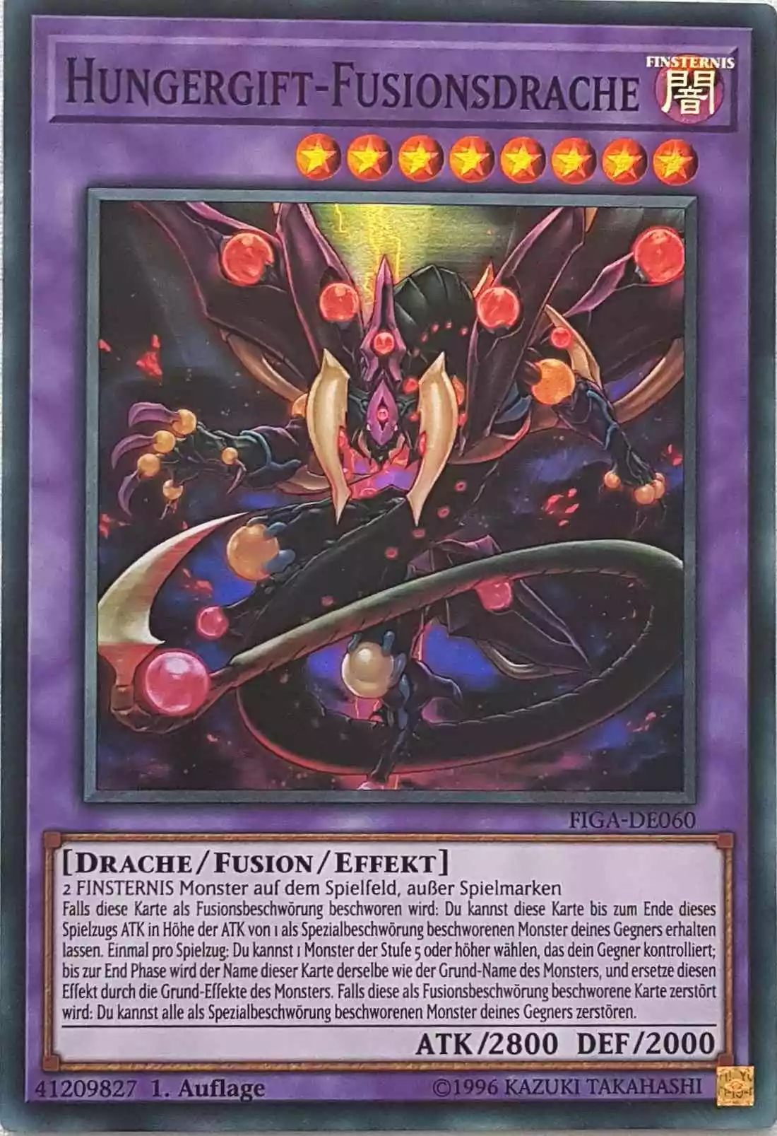figa-de060-hungergift-fusionsdrache-super-rare Hungergift-Fusionsdrache FIGA-DE060 ist in Super Rare Yu-Gi-Oh Karte aus Fists of the Gadgets 1.Auflage