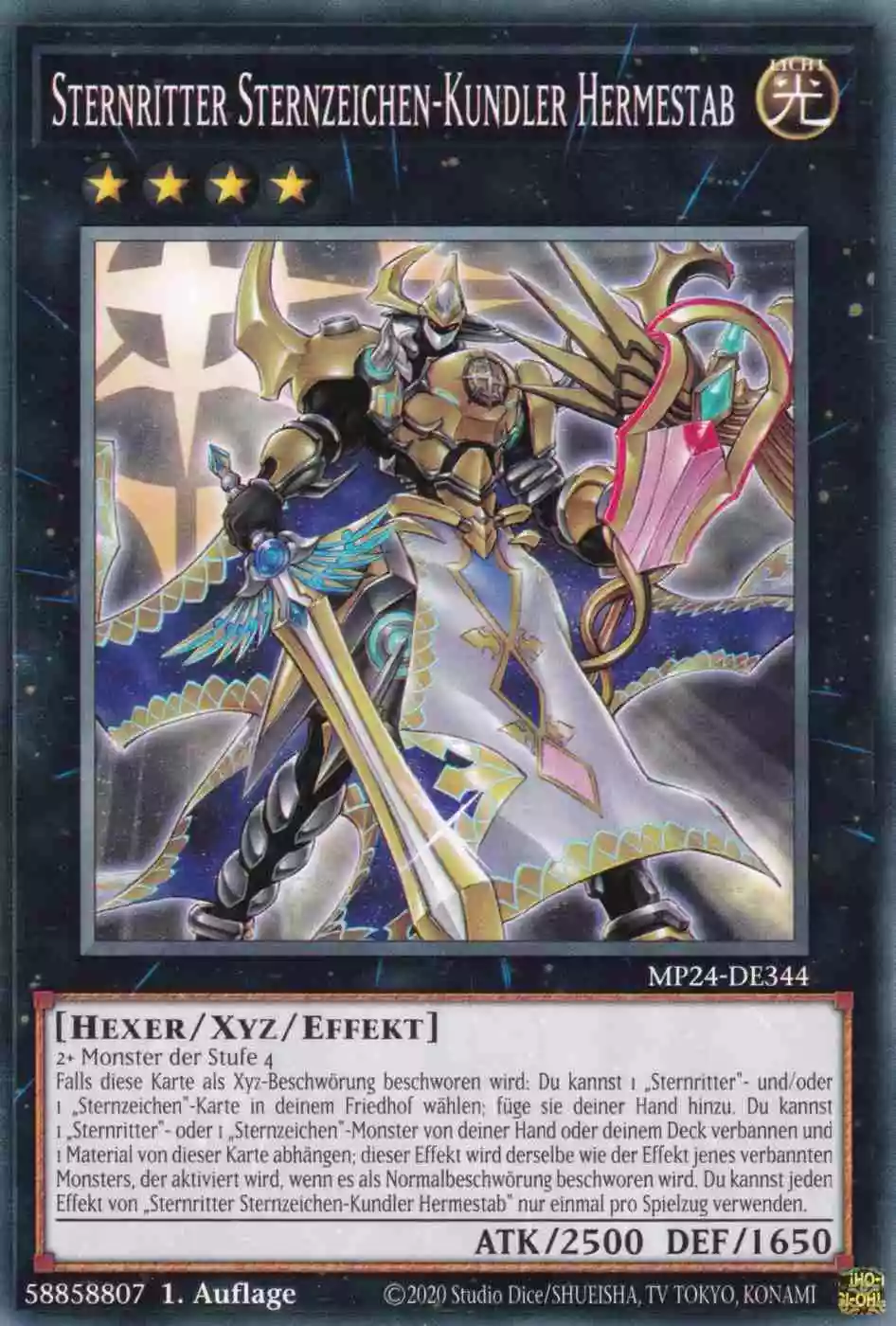 Sternritter Sternzeichen-Kundler Hermestab MP24-DE344 ist in Common Yu-Gi-Oh Karte aus 25th Anniversary Tin Dueling Mirrors 1.Auflage