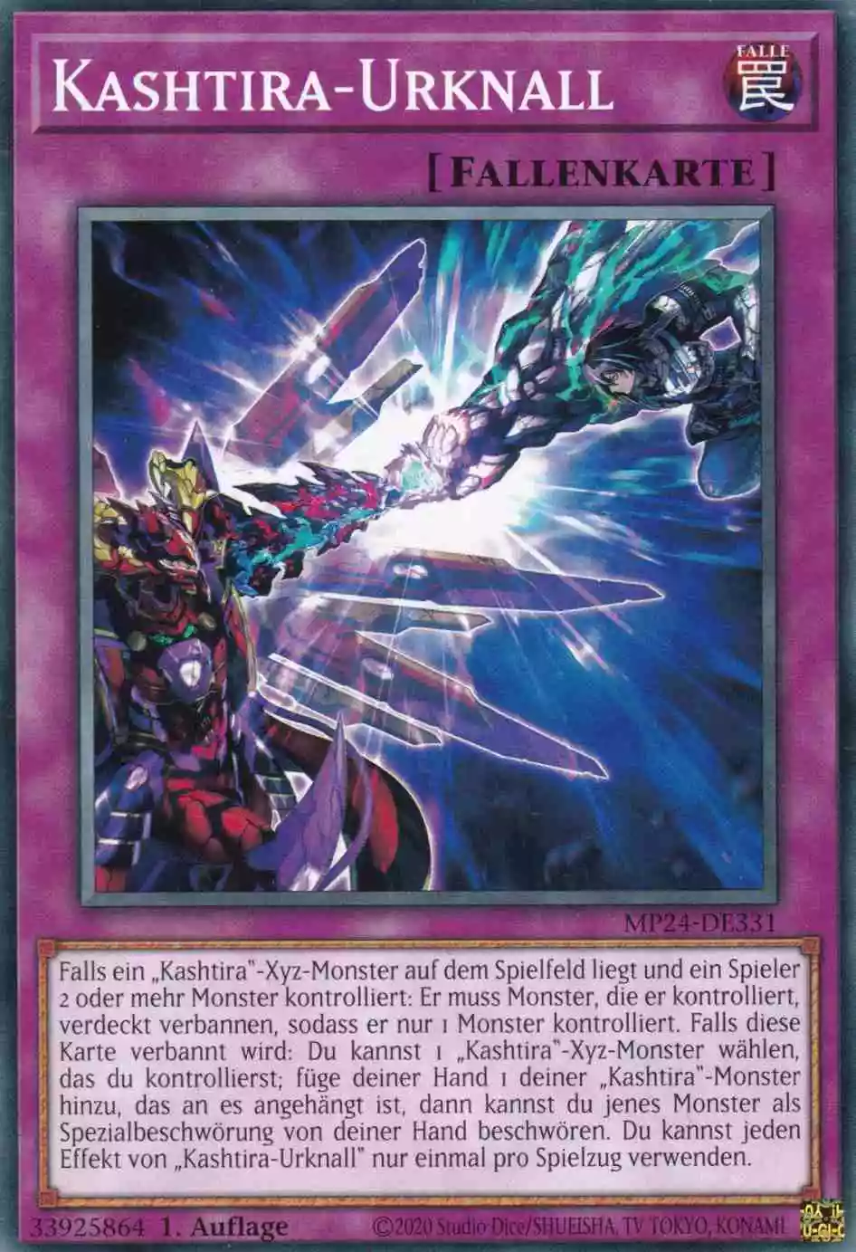 Kashtira-Urknall MP24-DE331 ist in Common Yu-Gi-Oh Karte aus 25th Anniversary Tin Dueling Mirrors 1.Auflage