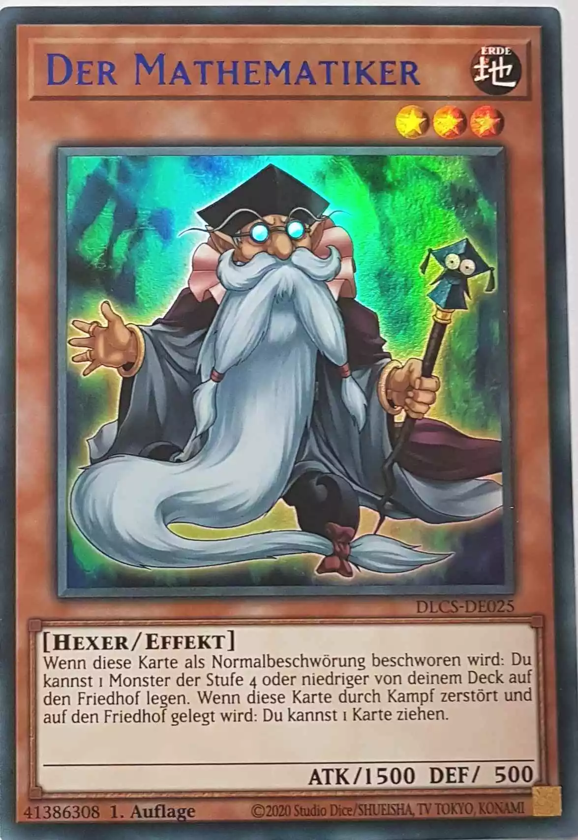 Der Mathematiker (blau) DLCS-DE025-B ist in Colorful Ultra Rare Yu-Gi-Oh Karte aus Dragons of Legend The Complete Series 1.Auflage