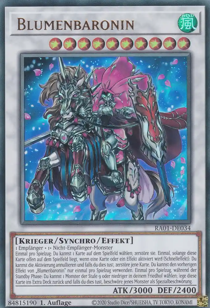 Blumenbaronin RA01-DE034 ist in Ultra Rare Yu-Gi-Oh Karte aus 25th Anniversary Rarity Collection 1.Auflage