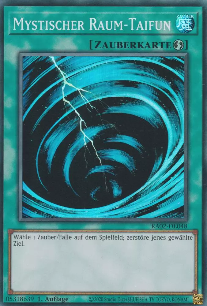 Mystischer Raum-Taifun RA02-DE048 ist in Super Rare Yu-Gi-Oh Karte aus 25th Anniversary Rarity Collection 2 1.Auflage