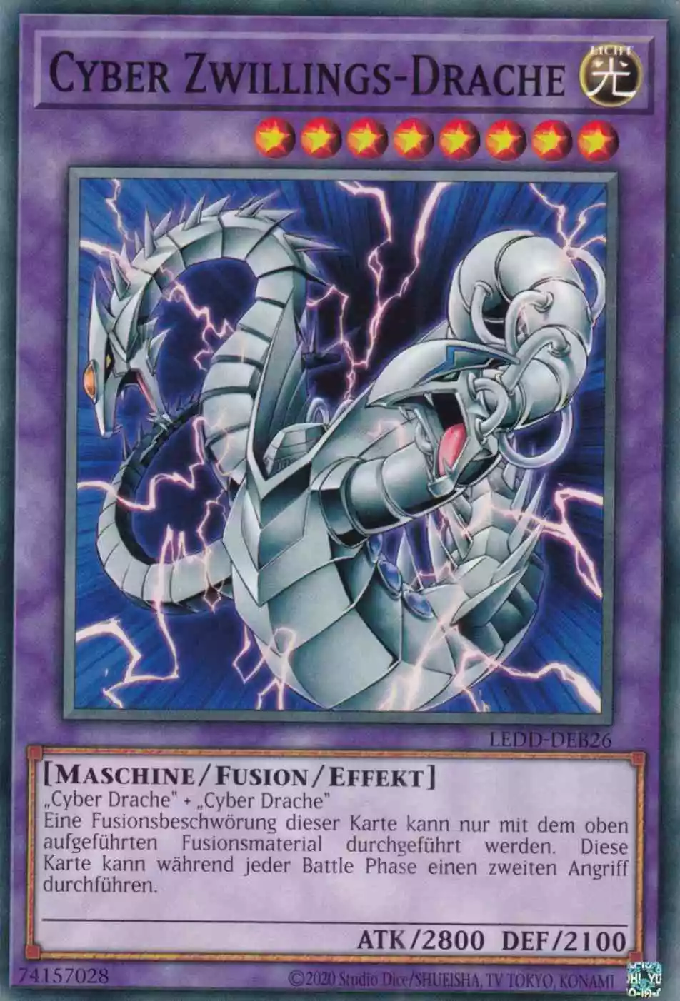 Cyber Zwillings-Drache LEDD-DEB26 ist in Common Yu-Gi-Oh Karte aus Legendary Dragon Decks unlimitiert