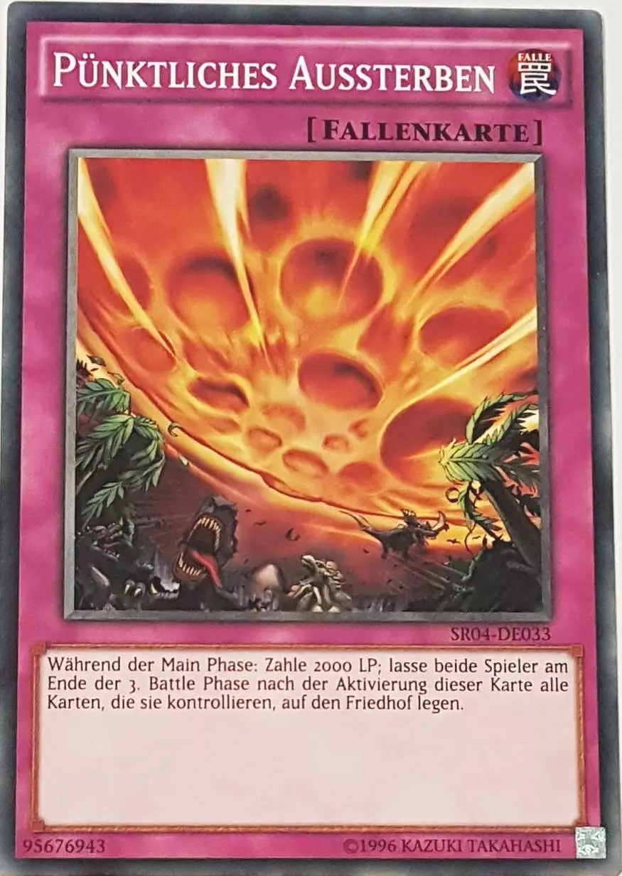 Pünktliches Aussterben SR04-DE033 ist in Common Yu-Gi-Oh Karte aus Dinosmasher's Fury 