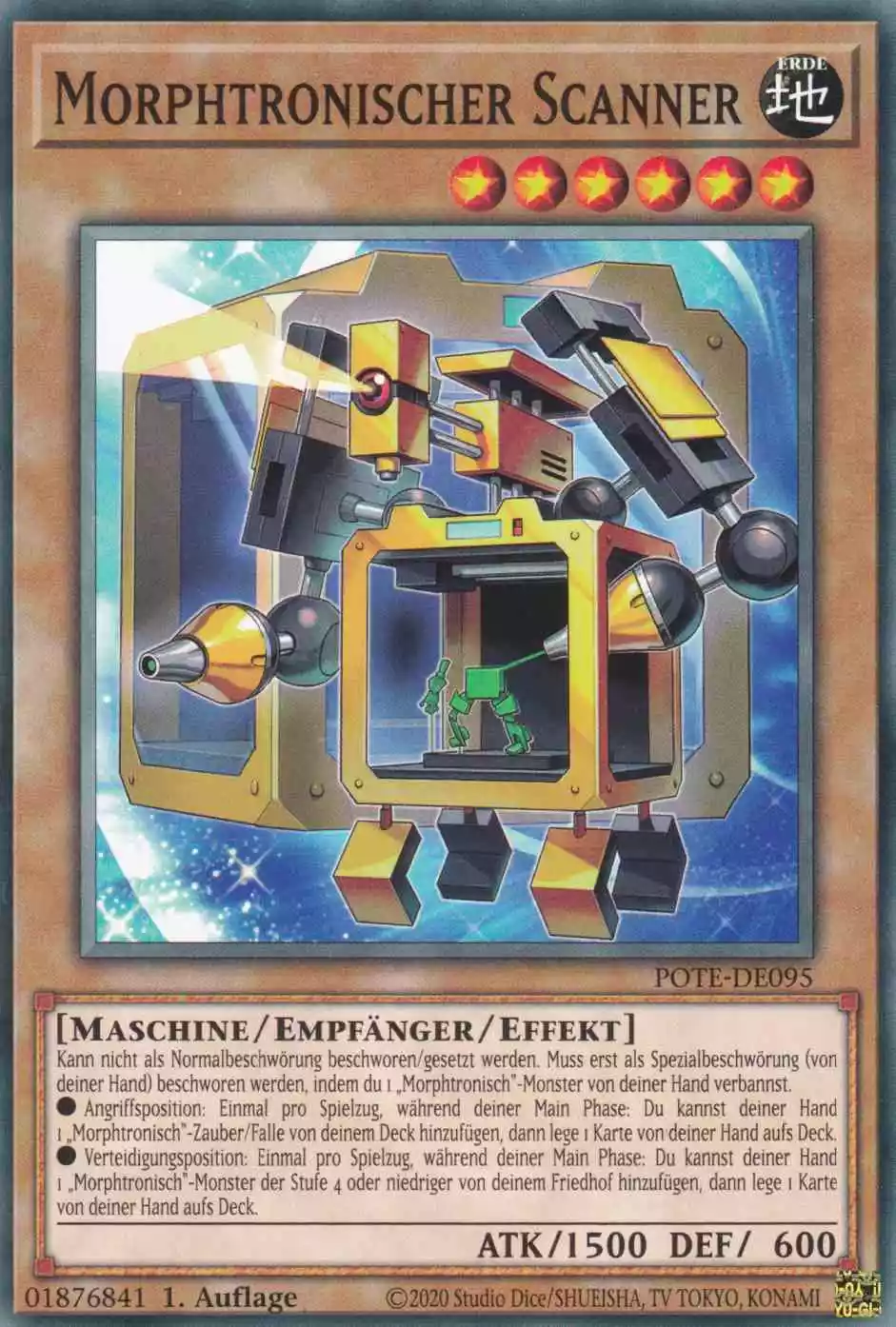 Morphtronischer Scanner POTE-DE095 ist in Common Yu-Gi-Oh Karte aus Power of the Elements 1.Auflage