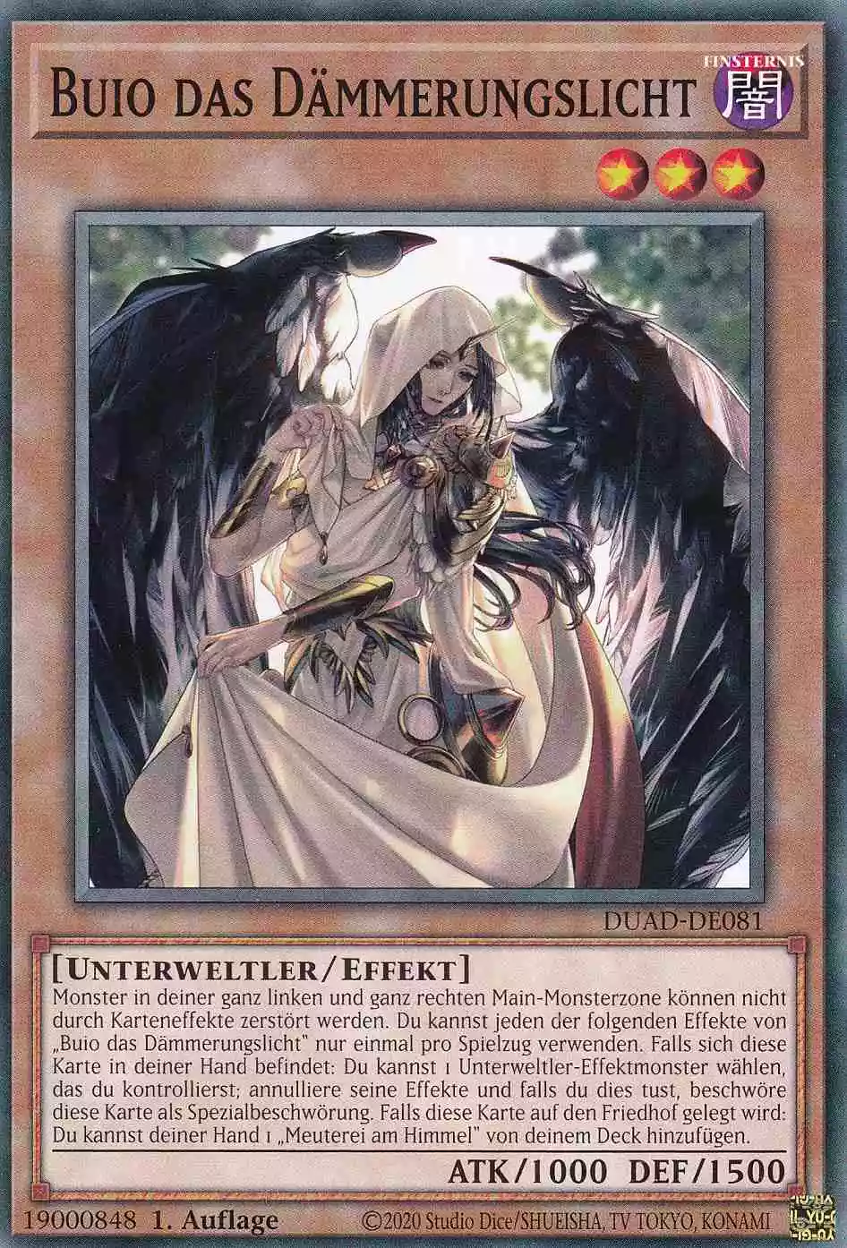 Buio das Dämmerungslicht DUAD-DE081 ist in Common Yu-Gi-Oh Karte aus Duelist’s Advance 1.Auflage