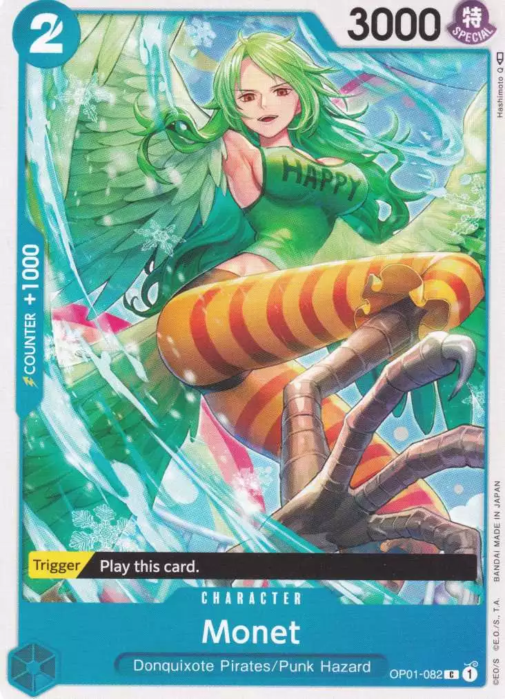 op01-082-monet-common-romance-dawn Monet OP01-082 ist in Common. Die One Piece Karte ist aus Romance Dawn in Normal Art.