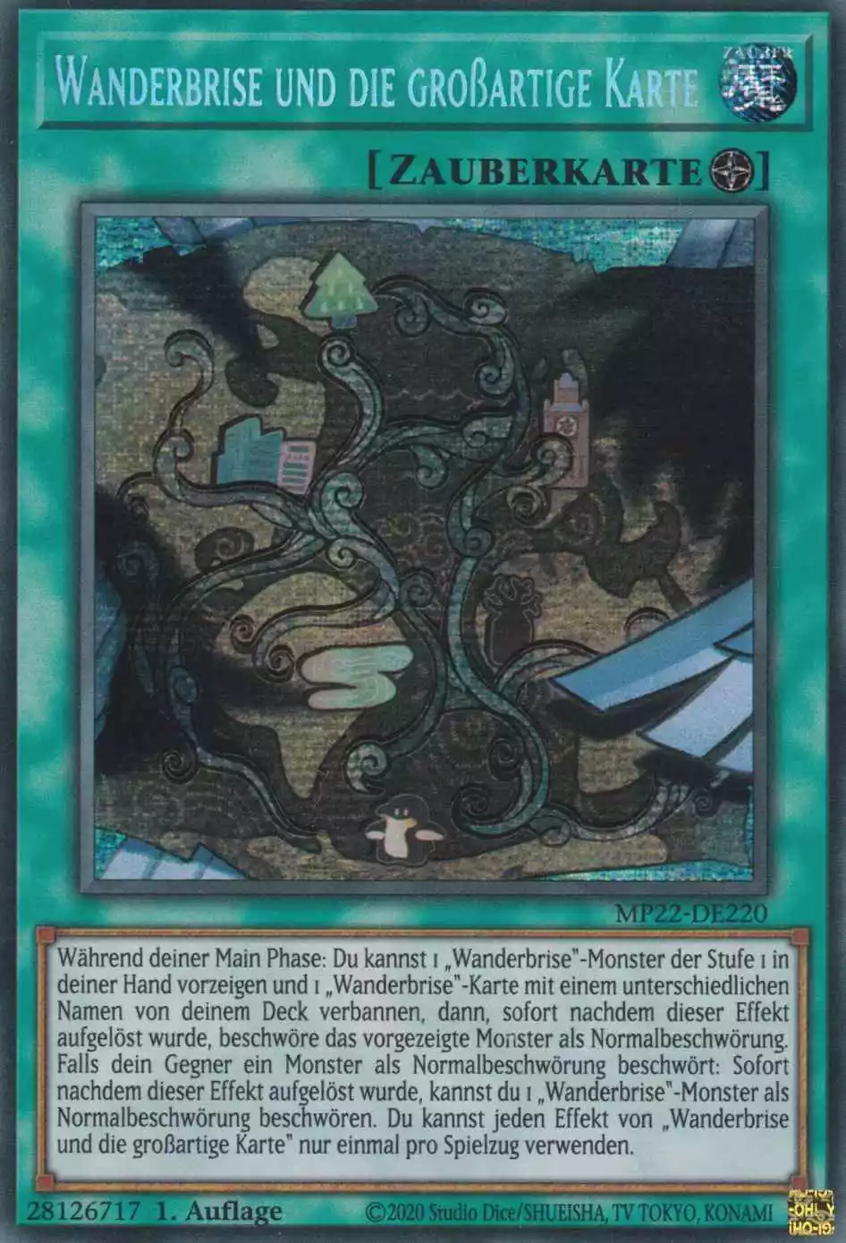 Wanderbrise und die großartige Karte MP22-DE220 ist in Prismatic Secret Rare Yu-Gi-Oh Karte aus Tin of the Pharaoh’s Gods 1.Auflage