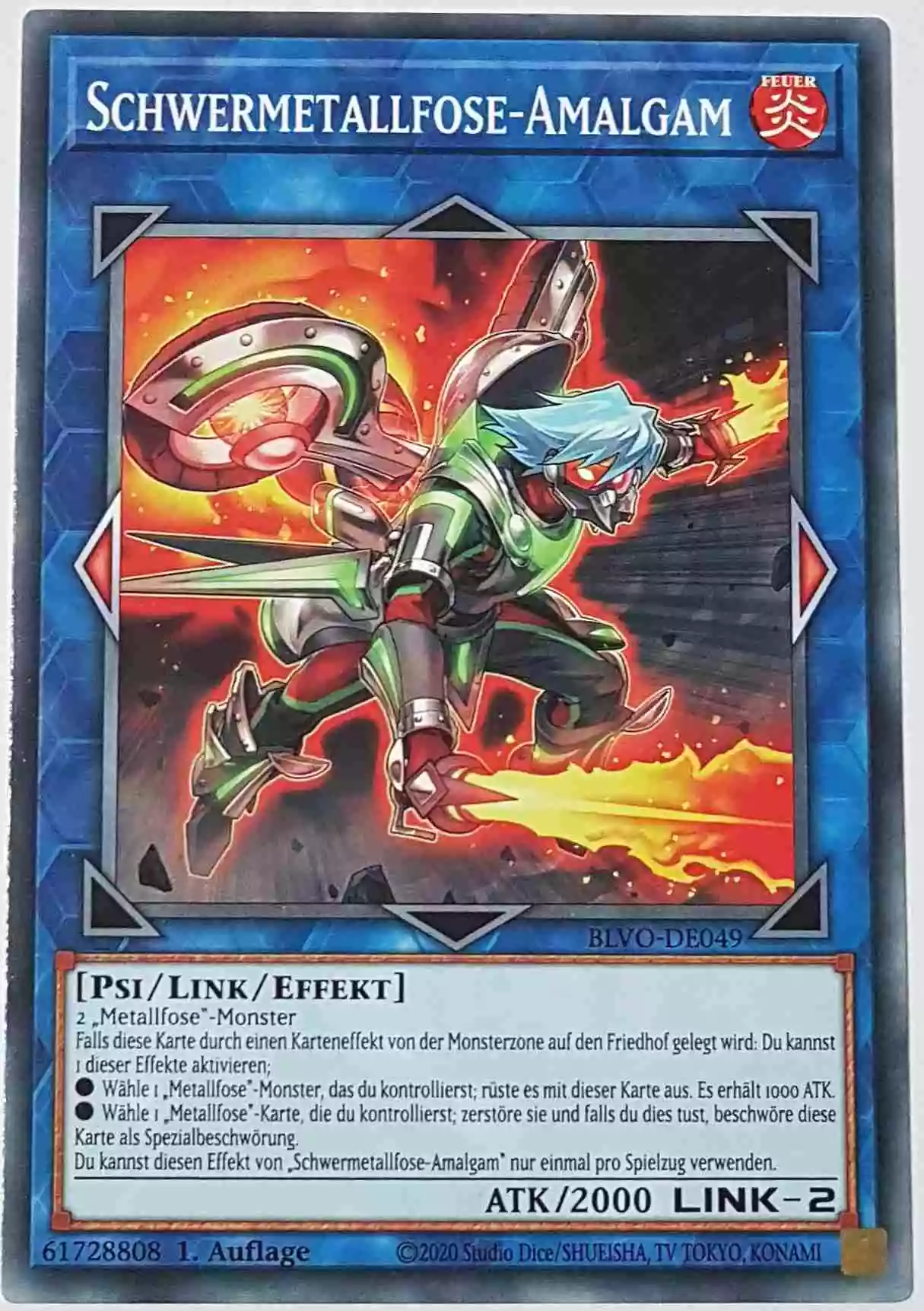 Schwermetallfose-Amalgam BLVO-DE049 ist in Common Yu-Gi-Oh Karte aus Blazing Vortex 1.Auflage