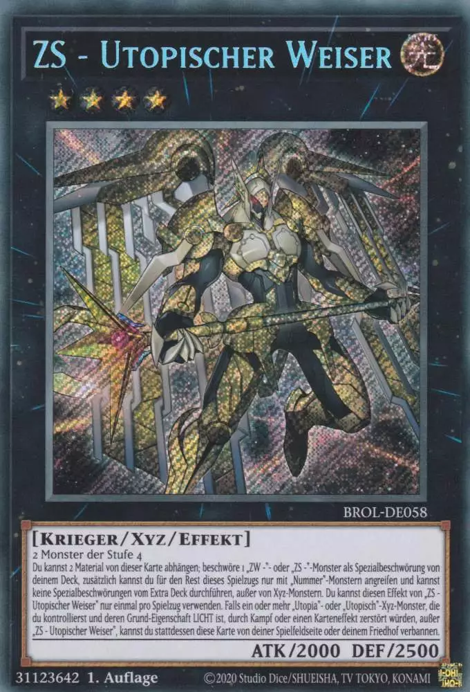 ZS - Utopischer Weiser BROL-DE058 ist in Secret Rare Yu-Gi-Oh Karte aus Brothers of Legend 1.Auflage