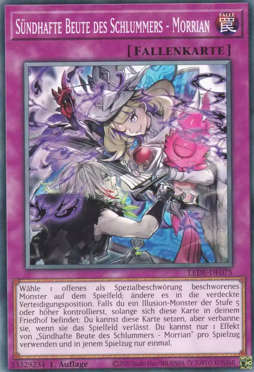 Sündhafte Beute des Schlummers - Morrian LEDE-DE075 ist in Common Yu-Gi-Oh Karte aus Legacy Of Destruction 1.Auflage