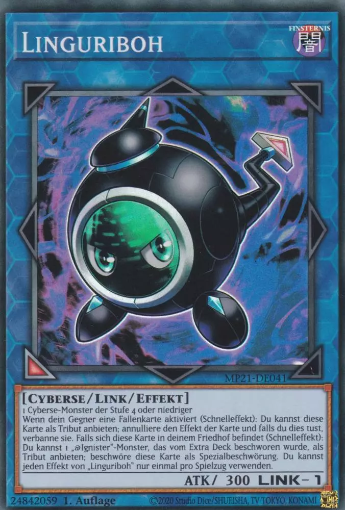 Linguriboh MP21-DE041 ist in Super Rare Yu-Gi-Oh Karte aus Tin of Ancient Battles 1.Auflage