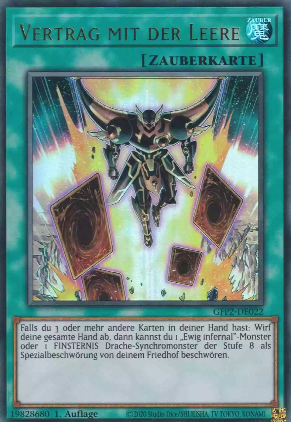 Vertrag mit der Leere GFP2-DE022 ist in Ultra Rare Yu-Gi-Oh Karte aus Ghosts from the Past The 2nd Haunting 1.Auflage