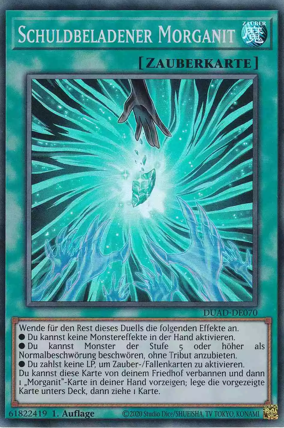 Schuldbeladener Morganit DUAD-DE070 ist in Super Rare Yu-Gi-Oh Karte aus Duelist’s Advance 1.Auflage