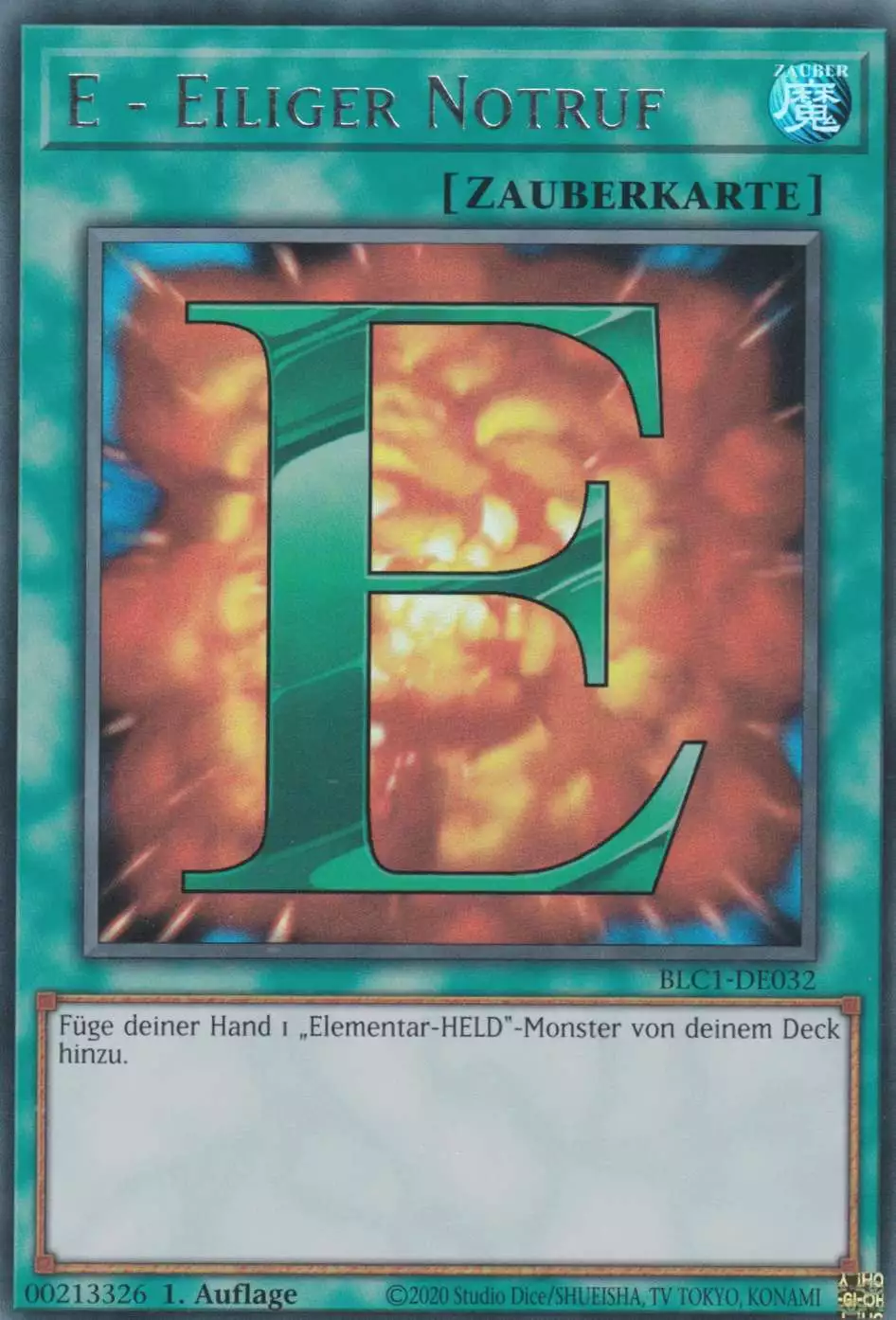 blc1-de032-s-e-eiliger-notruf-silber-ultra-rare-battles-of-legend-chapter-1 E - Eiliger Notruf BLC1-DE032 ist in Silber Ultra Rare Yu-Gi-Oh Karte aus Battles of Legend Chapter 1 1.Auflage