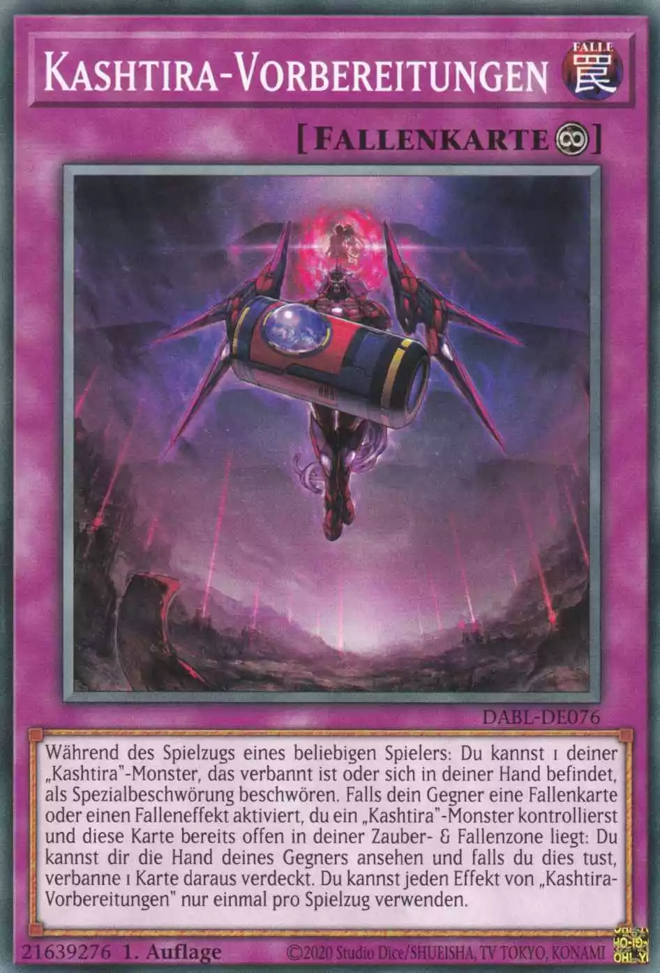 Kashtira-Vorbereitungen DABL-DE076 ist in Common Yu-Gi-Oh Karte aus Darkwing Blast 1.Auflage