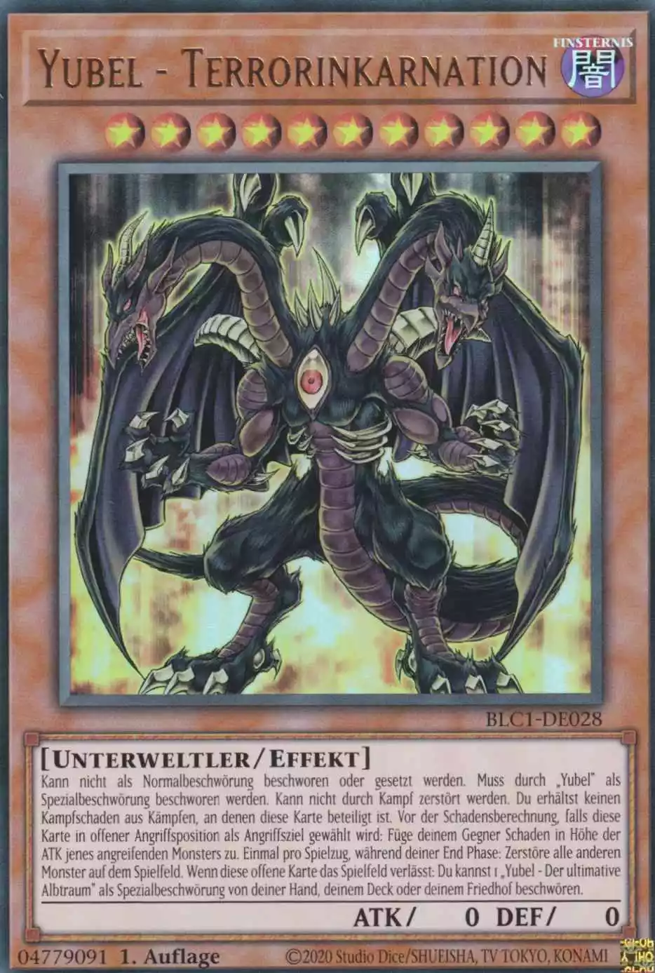 Yubel - Terrorinkarnation BLC1-DE028 ist in Ultra Rare Yu-Gi-Oh Karte aus Battles of Legend Chapter 1 1.Auflage