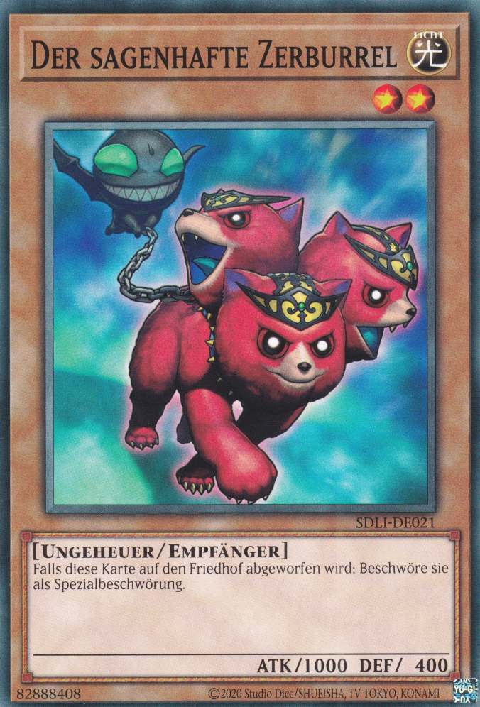 Der sagenhafte Zerburrel SDLI-DE021 ist in Common Yu-Gi-Oh Karte aus Realm Of Light unlimitiert