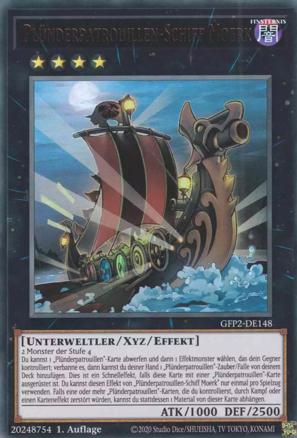gfp2-de148-pluenderpatrouillen-schiff-moerk-ultra-rare-ghosts-from-the-past-the-2nd-haunting Plünderpatrouillen-Schiff Moerk GFP2-DE148 ist in Ultra Rare Yu-Gi-Oh Karte aus Ghosts from the Past The 2nd Haunting 1.Auflage