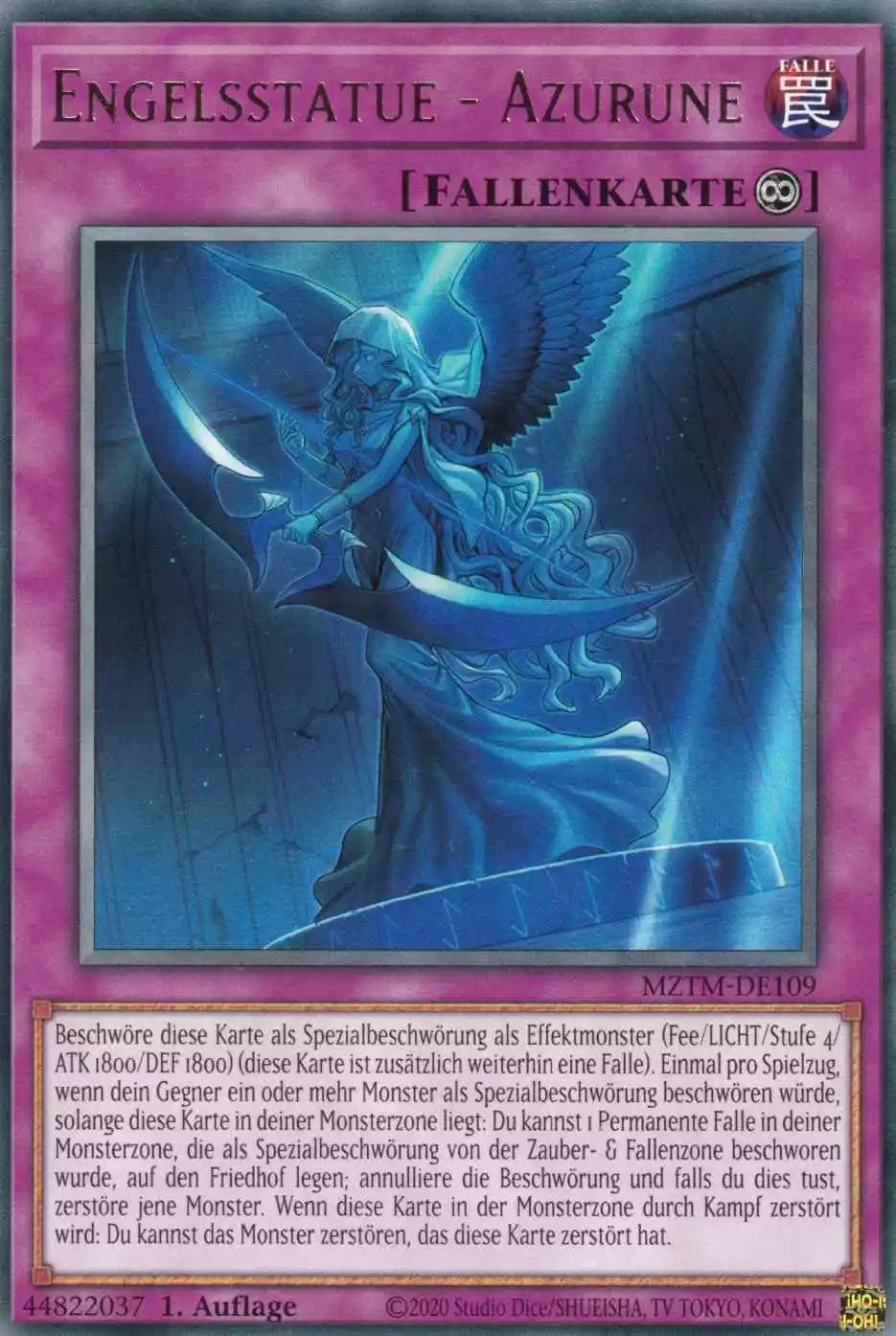 Engelsstatue - Azurune MZTM-DE109 ist in Rare Yu-Gi-Oh Karte aus Maze of the Master 1.Auflage