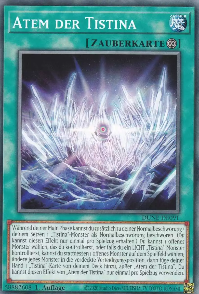 Atem der Tistina DUNE-DE091 ist in Common Yu-Gi-Oh Karte aus Duelist Nexus 1.Auflage