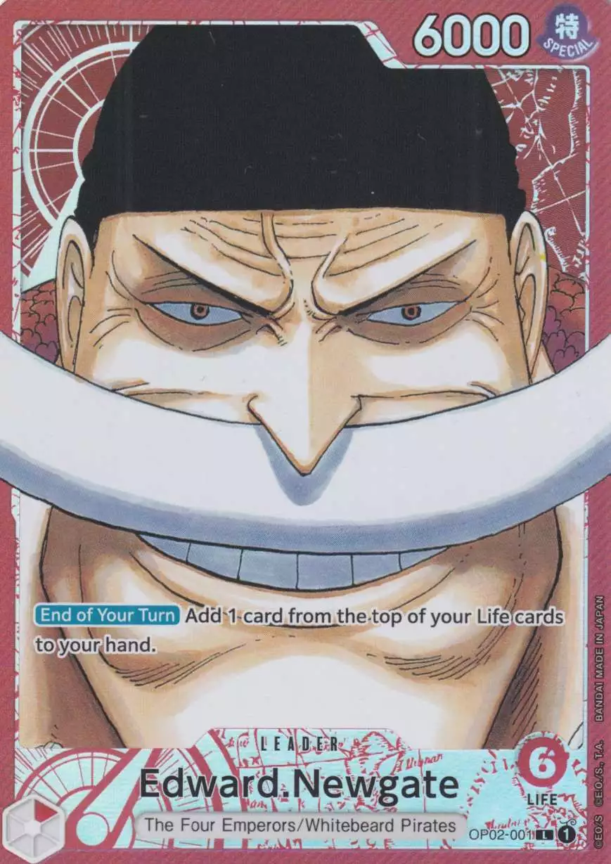 op02-001-a-edward-newgate-parallel-leader-paramount-war-op-02 Edward.Newgate (Parallel) OP02-001 ist in Leader. Die One Piece Karte ist aus Paramount War OP-02 in Parallel Alternative Art.